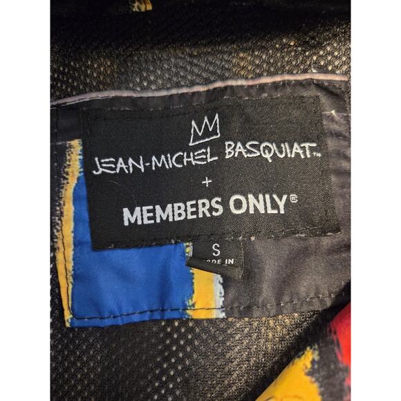 Members Only Jean-Michel Basquiat Full Zip Hoodie Windbreaker Jacket Mens Small - Picture 4 of 9